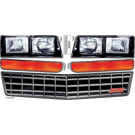 Allstar Performance 1983-1988 Monte Carlo SS Nose Decal Kit Stock Grille AL375024